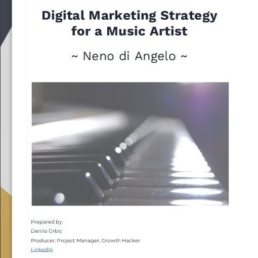 Digital Marketing Strategy for a music artist Neno di Angelo